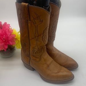 Texas Imperial vintage Leather Cowboy Boots M241 Sz 8.5. COW3076